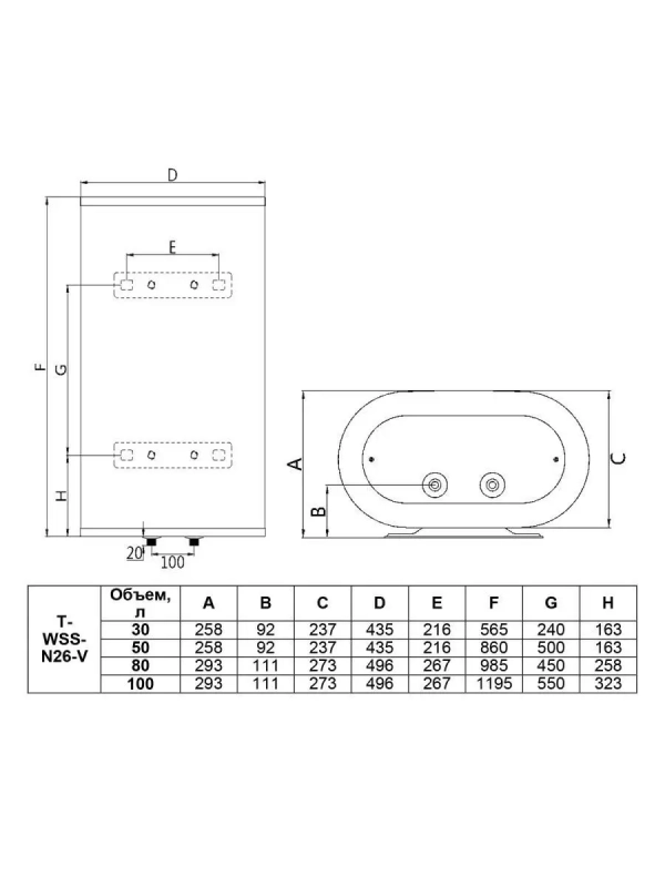 Водонагреватель накопительный 30 л Водонагреватель накопительный 30 л