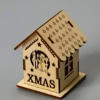 Ёлочная игрушка &laquo;Домик со снеговиком&raquo;, 6&times;4.5&times;4.5 см, от батареек, свечение тёплое белое