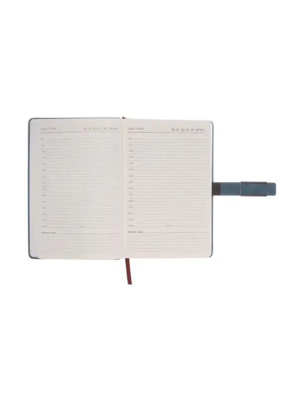 Ежедневник недатированный формат А5, с хлястиком, 112л, линия, пвх, Бирюзовый Ежедневник недатированный формат А5, с хлястиком, 112л, линия, пвх, Бирюзовый