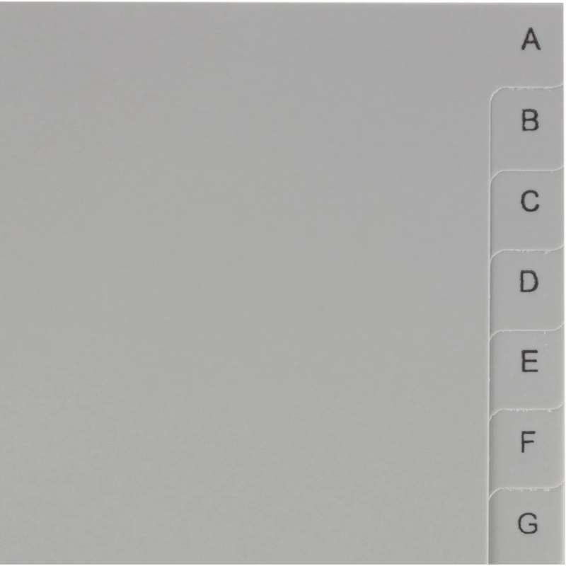 Разделитель листов из сер.пласт. алфавит А-Z ,Attache, А4, 20 разделов