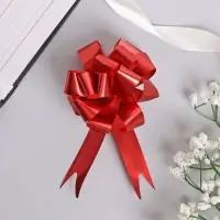 Подарочный бант - шар № 1.8 &laquo;Классика&raquo;, красный, для упаковки подарков