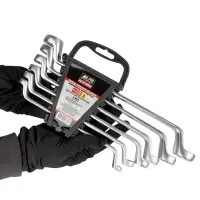 Набор ключей гаечных накидных изогнутых на держателе (8-19 мм) (6 предметов) AVS K2N6P