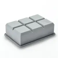 Форма для льда с крышкой &laquo;Заготовка&raquo;, 6 ячеек, 16.5&times;11.5&times;5.5 см, силикон, серая