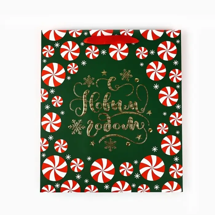 Пакет подарочный новогодний ламинированный &laquo;Новогодние чудеса&raquo;, тиснение, M 30&times;26&times;9 см