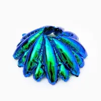 Воздушный шар фольгированный 3D 39" &laquo;Новогодняя елка&raquo; зеленый хамелеон, под воздух