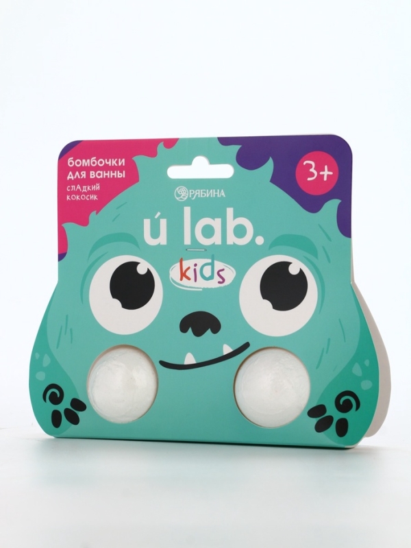 Бомбочки для ванны Бомбочки для ванны "Монстрики", 2 x 40 г, аромат сладкий кокосик