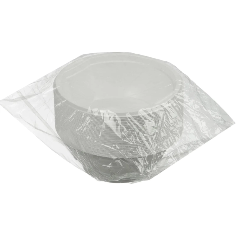 Миска одноразовая пластик.Комус для хол./гор., 0,6л, белая, ПП, 50шт/уп