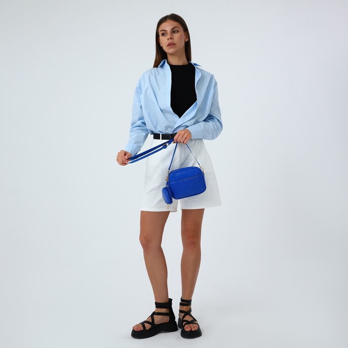 Сумка кросс-боди на молнии, цвет синий Сумка кросс-боди на молнии, цвет синий