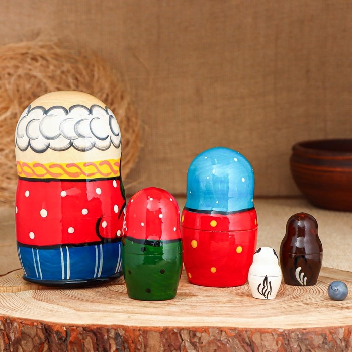 Матрёшка «Репка», сюжетная, 6 кукольная, 16 см, микс Матрёшка «Репка», сюжетная, 6 кукольная, 16 см, микс