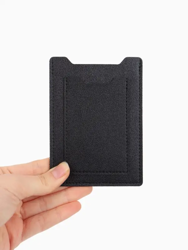 Обложка для автодокументов, СТС и права, 9&times;0.3&times;12.5 см, чёрная