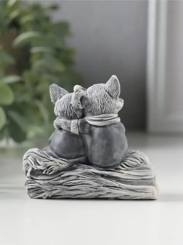 Сувенир "Лисы влюбленная парочка", 6,5см