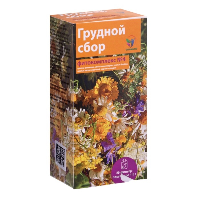 Грудной фитокомплекс Vitamuno, 20 пакетиков по 1,5 г Грудной фитокомплекс Vitamuno, 20 пакетиков по 1,5 г