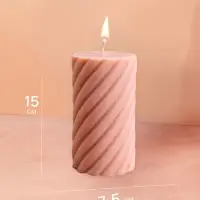 Свеча "Столб" 7,5х7,5х15 см, соевый воск, микс Свеча "Столб" 7,5х7,5х15 см, соевый воск, микс
