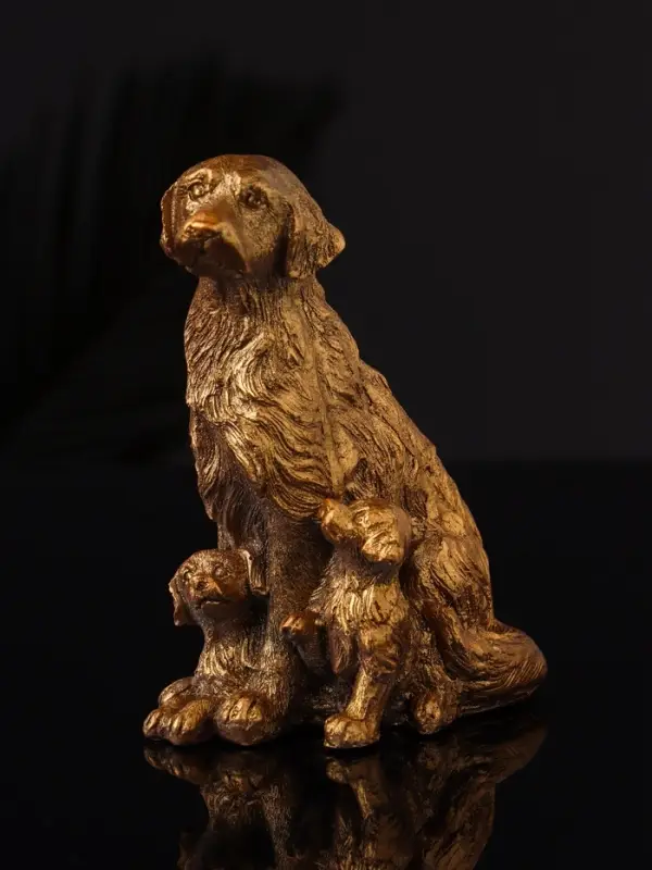 Фигура  Фигура "Лабрадор с щенками", 10х7 см, бронза