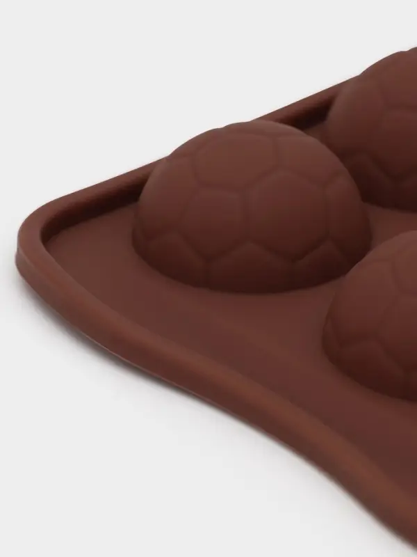 Форма для конфет и шоколада Доляна &laquo;Мячики&raquo;, силикон, 21&times;10.5&times;1.5 см, 18 ячеек, коричневая