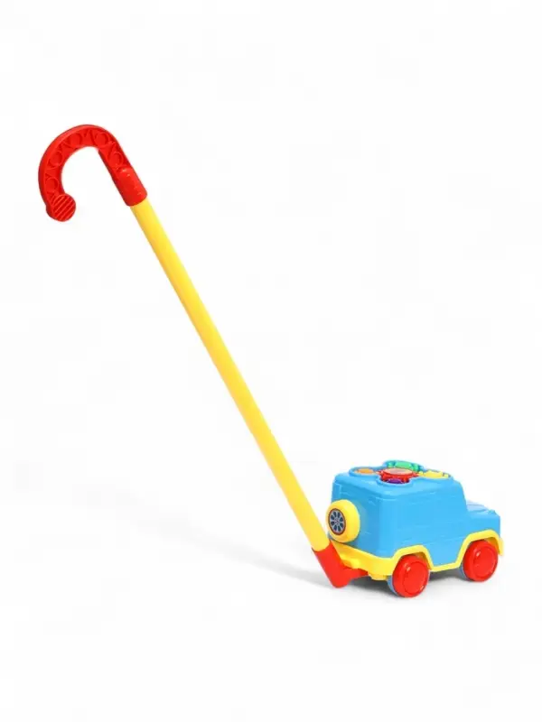 Каталка на палочке  Каталка на палочке "Машинка" с шестеренками