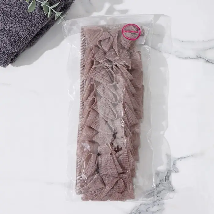 Мочалка для тела массажная Доляна &laquo;Афродита&raquo;, 70&times;7.5 см, коричневая