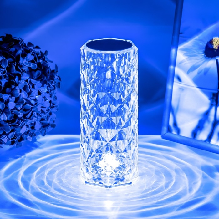 Настольная лампа с ПДУ Настольная лампа с ПДУ "Призма" LED RGB АКБ 9,5х9х21,5 см RISALUX