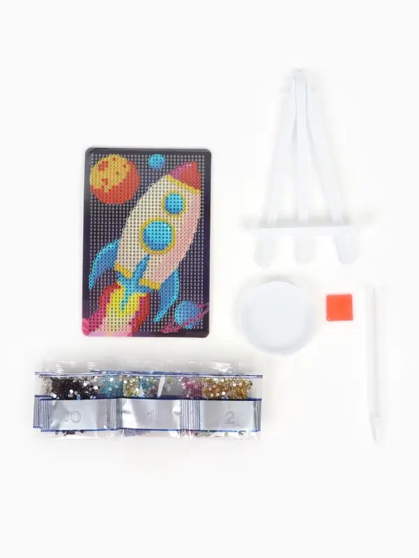 Алмазная мозаика с полным заполнением &laquo;Ракета&raquo;, 10&times;15 см