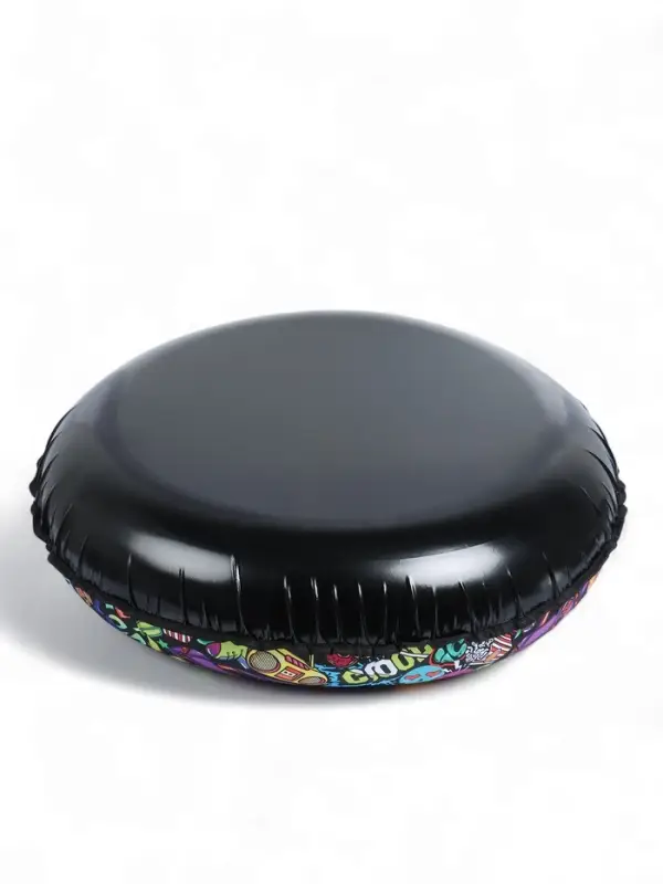 Тюбинг – ватрушка «Стикеры», диаметр чехла 110 см, разноцветная, чёрная, Winter Star Тюбинг – ватрушка «Стикеры», диаметр чехла 110 см, разноцветная, чёрная, Winter Star