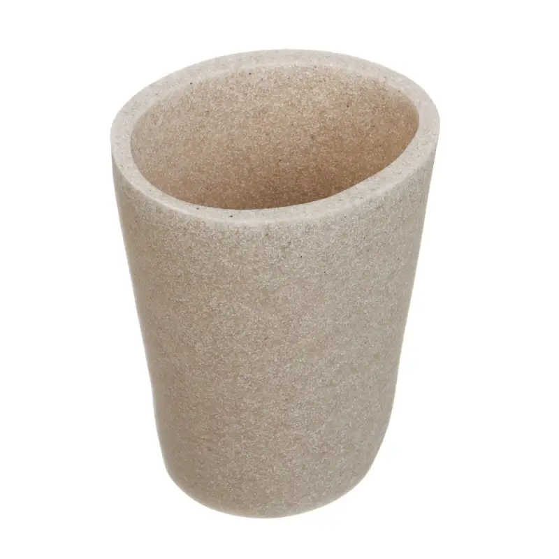 Стакан для ванной комнаты тм VETTA Дюна, смола (полирезин), бежевый, 10x7x11,5см