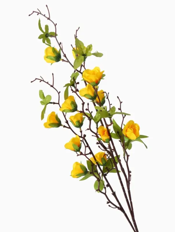 Цветы искусственные &laquo;Роза мини карнавал&raquo;, 70&times;4 см, жёлтые