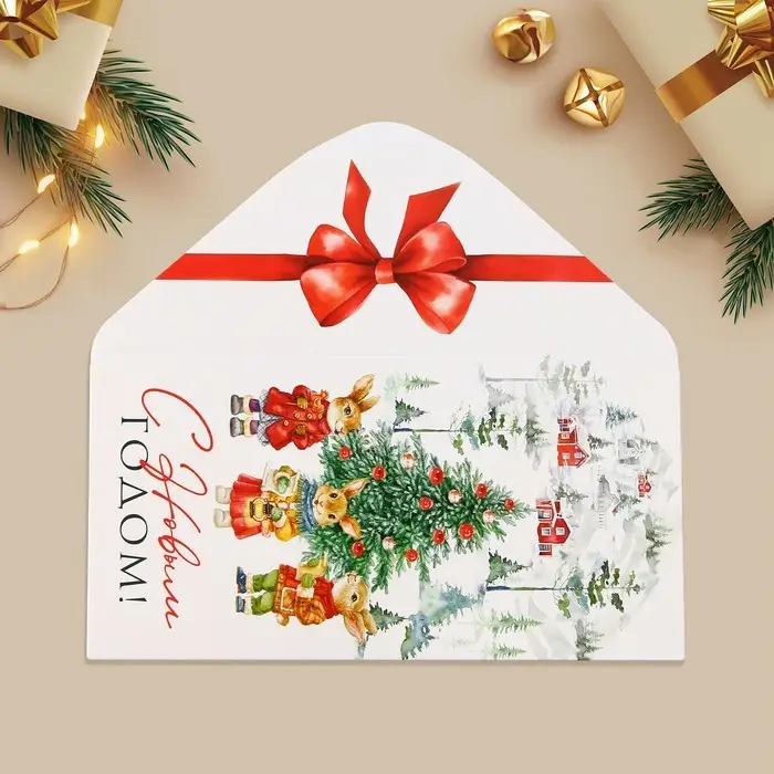 Конверт для денег «С Новым годом!», 16.5×8 см Конверт для денег «С Новым годом!», 16.5×8 см