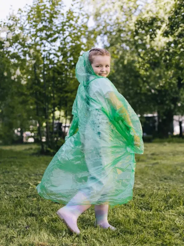 Дождевик детский &laquo;Непромокайка&raquo;, рост 110-140, полиэтилен 15 г, зелёный