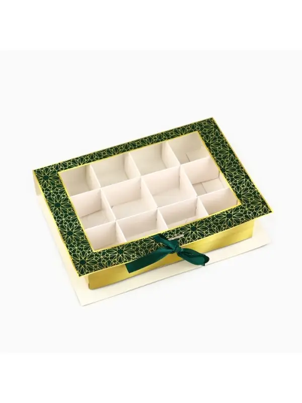 Коробка для конфет на Рамадан, 12 ячеек Eid Mubarak 18.5&times;13.5&times;3.5 см