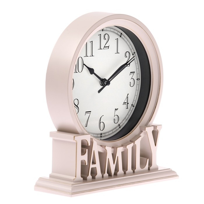 Часы настольные Family, плавный ход, 1АА, 18.9 х 6.4 х 20.8 см, d-13 см Часы настольные Family, плавный ход, 1АА, 18.9 х 6.4 х 20.8 см, d-13 см
