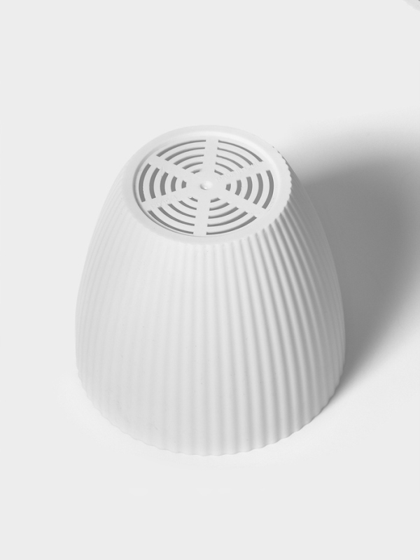 Горшок круглый  Горшок круглый "Ribbed" 15х15х13 см, цвет белый