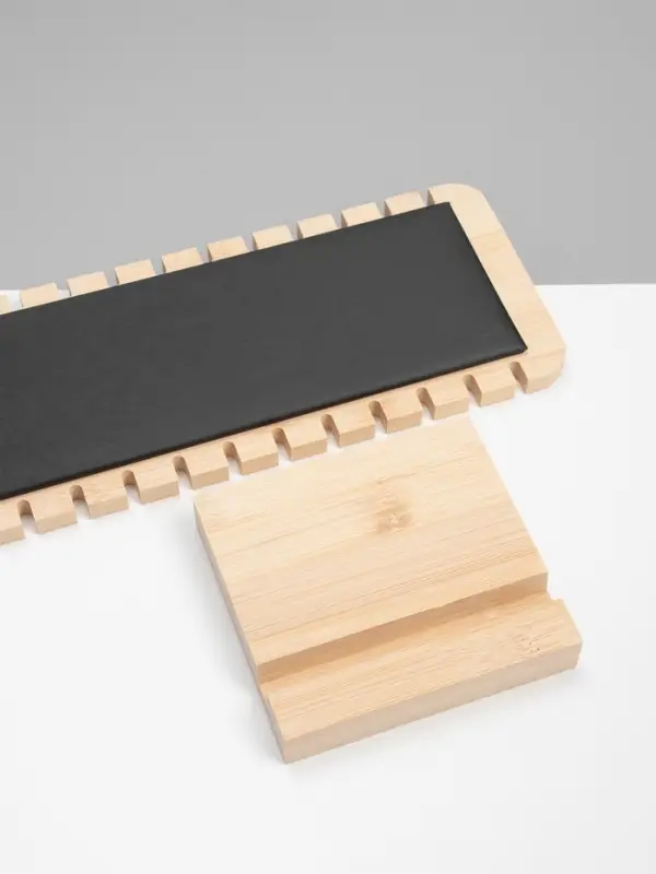 Подставка под цепочки QF, на 12 мест, 10&times;10&times;27 см, чёрная