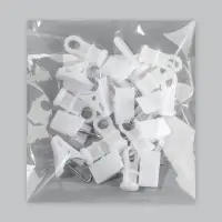 Набор для штор: бегунок 10 шт., зажимы 10 шт., белый