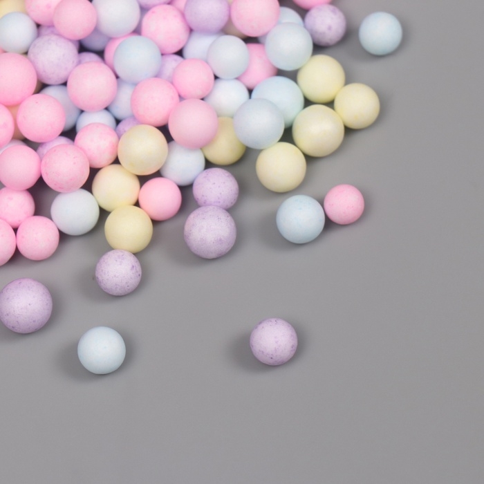 Декор для творчества пенопласт Декор для творчества пенопласт "Ассорти шариков" пастельный набор 10 гр
