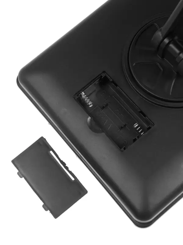 Зеркало KZ-06, подсветка, сенсорная кнопка, 22 диода, 26.5&times;16&times;12 см, 4хАА, чёрное