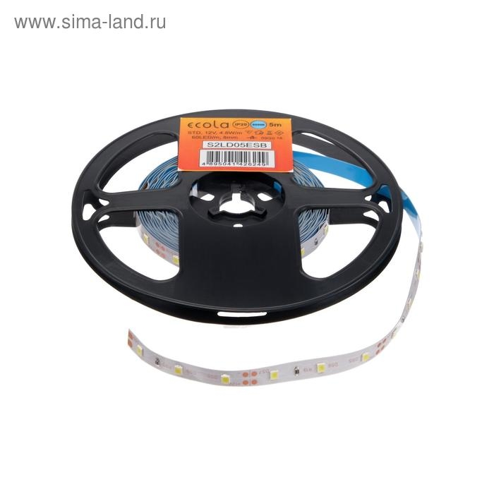 Светодиодная лента Ecola STD 5 м, IP20, SMD3528, 60 LED/м, 4.8 Вт/м, 12 В, 6000К Светодиодная лента Ecola STD 5 м, IP20, SMD3528, 60 LED/м, 4.8 Вт/м, 12 В, 6000К