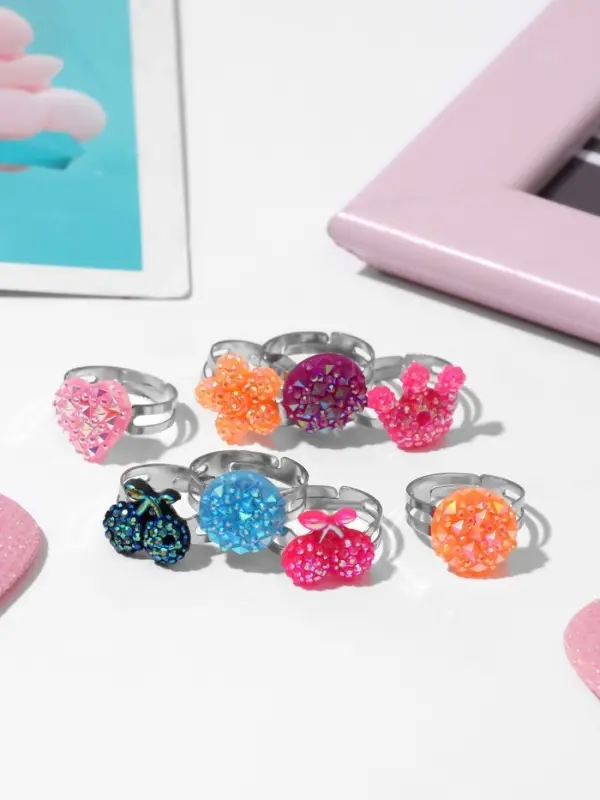 Кольцо &laquo;Выбражулька. Блёстка&raquo;, МИКС, безразмерное, форма МИКС