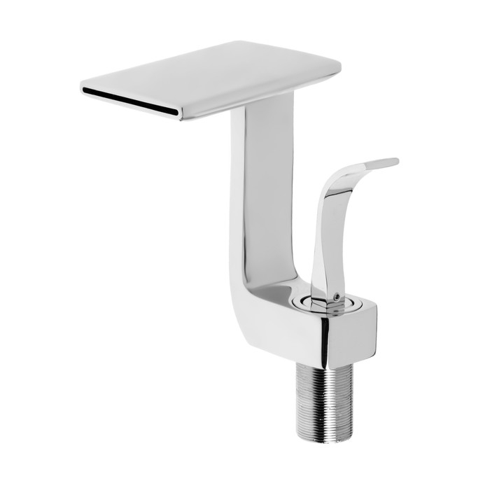 Смеситель для раковины ZEIN Z3813, дизайнерский, однорычажный, плоский излив, хром Смеситель для раковины ZEIN Z3813, дизайнерский, однорычажный, плоский излив, хром