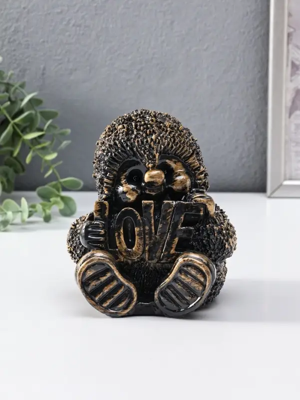 Копилка "Ёжик" 15 см, античный