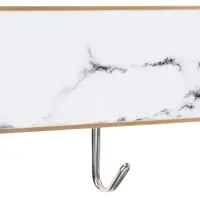 VETTA Планка &laquo;Белый мрамор&raquo; самоклеящаяся с 6 крючками, пластик, металл