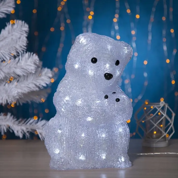 Светодиодная фигура &laquo;Медведица&raquo; 22&times;30&times;22 см, акрил, 40 LED, 220 В, свечение белое