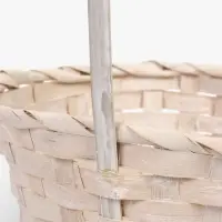 Набор корзин 3 шт 21х21х10 18х18х10 16х16х10 см ручка h=26/24/22см белый