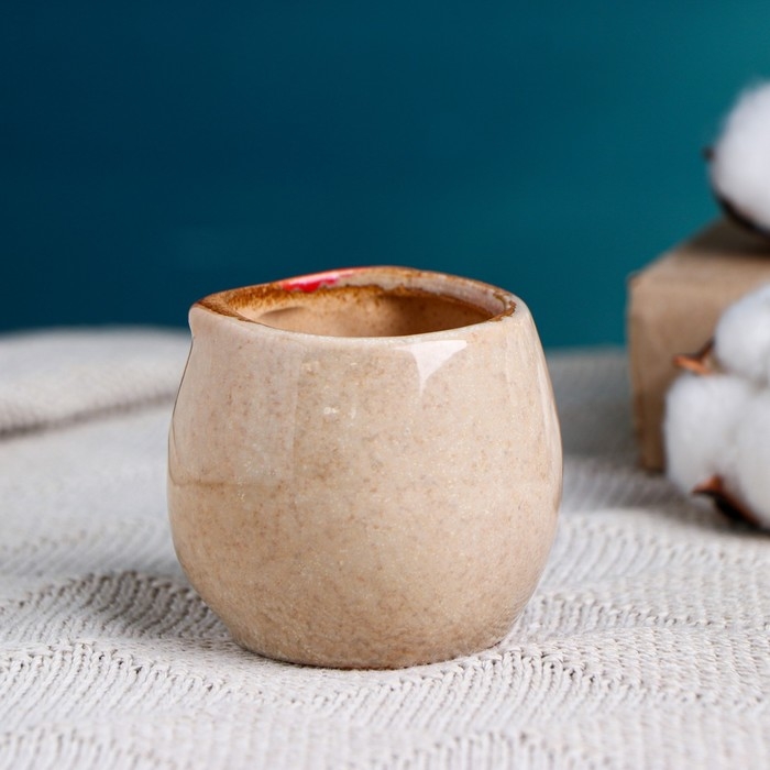 Горшок Горшок "Сова Ухта" 6,5х6,5х6см, коричневый