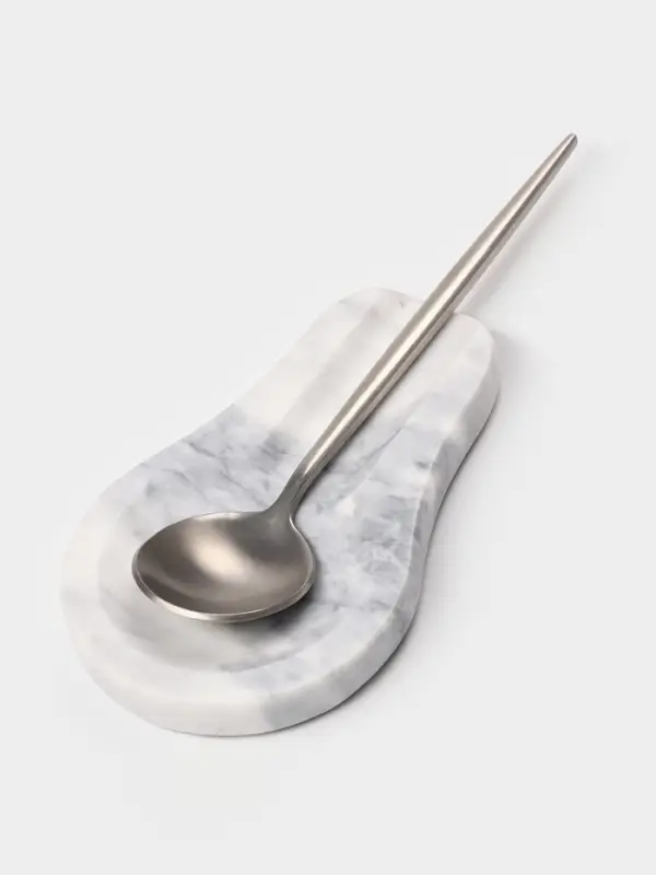 Подставка под ложку Magistro Marble, мрамор, белая