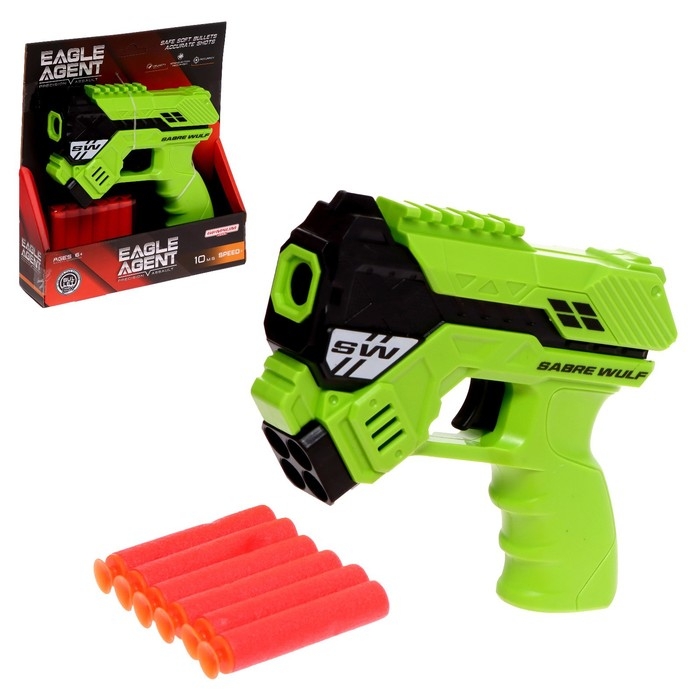 Бластер «Агент», стреляет мягкими пулями, цвета МИКС Бластер «Агент», стреляет мягкими пулями, цвета МИКС