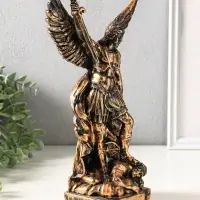 Фигура полистоун &laquo;Архангел Михаил&raquo;, 30&times;17&times;10 см, под золото