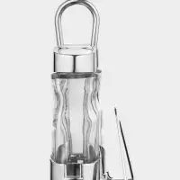 Набор для специй Доляна &laquo;Эксклюзив&raquo;, 40 мл, 2 предмета: солонка, перечница, салфетница - подставка, стекло, пластик, прозрачный