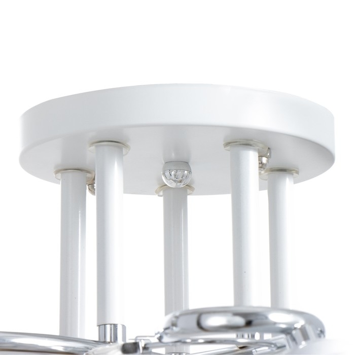 Люстра Люстра "Авиталь" 5хЕ27 40Вт бело-хромовый 58х58х27 см BayerLux