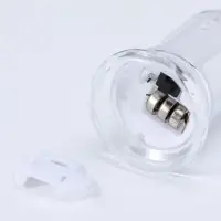 Светодиодная свеча LED - ночник RISALUX &laquo;С подтёками&raquo;, 3&times;LR41, прозрачный, 3.5&times;3.5&times;7.2 см