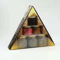 Подарочный набор новогодний &laquo;Золотая коллекция&raquo; варенье с шишками, крем-мед 2 шт, чай в банке 3 шт